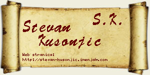 Stevan Kusonjić vizit kartica